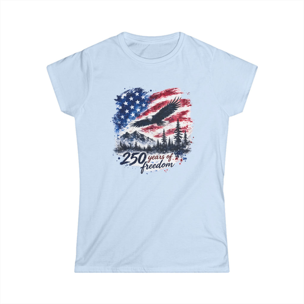 Freedom 250 Watercolor Women's Tee — 250 Years of Freedom Graphic Shirt