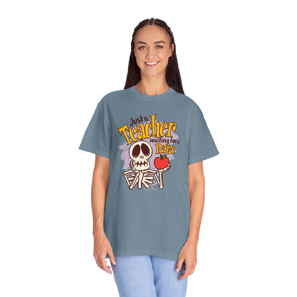 Just a Teacher Waiting for a Raise T-Shirt, Funny Teacher Halloween T-Shirt