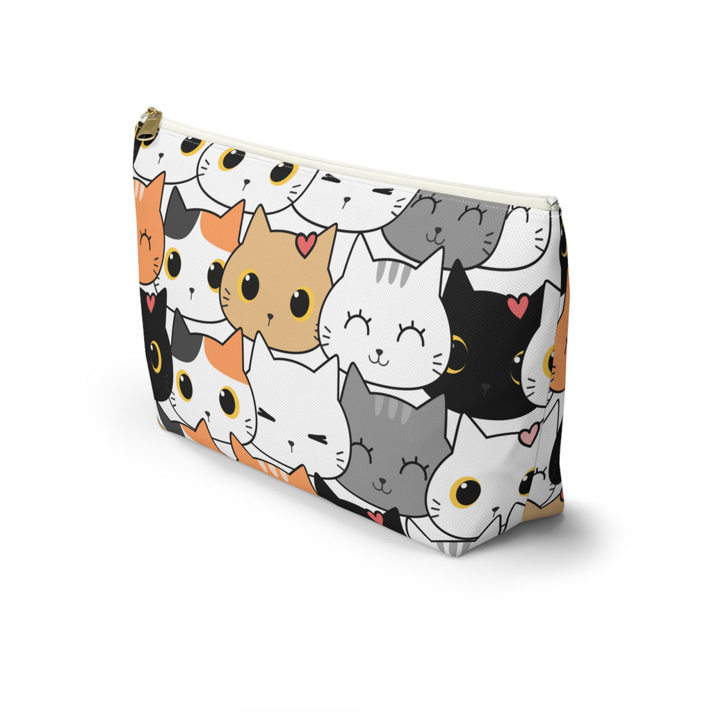Cat Print, Travel Accessory Pouch, Make-up Bag