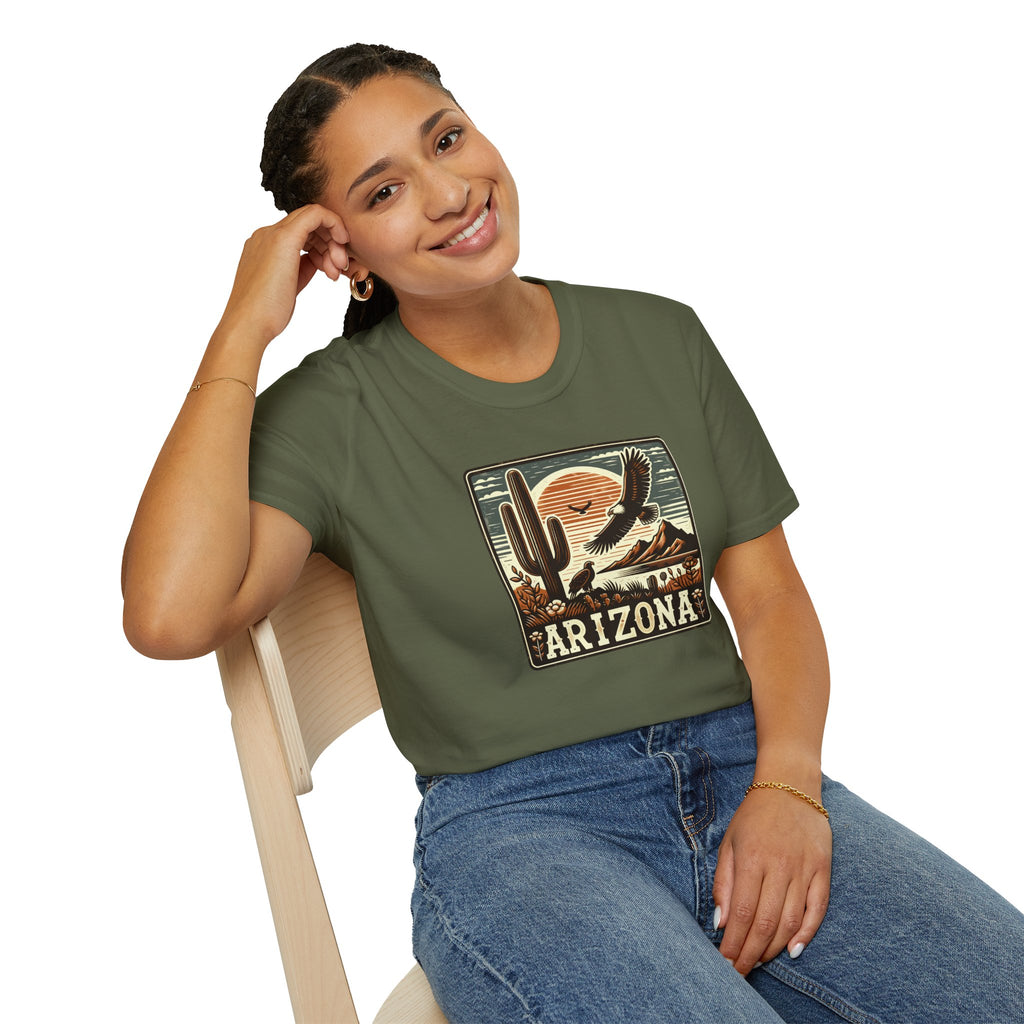 Arizona Desert Graphic T-Shirt, Southwestern Summer Shirt