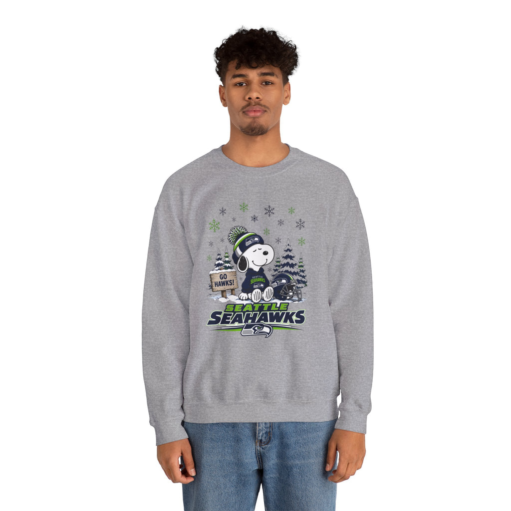 Seattle Seahawks Snowy Snoopy Sweatshirt for Men and Women