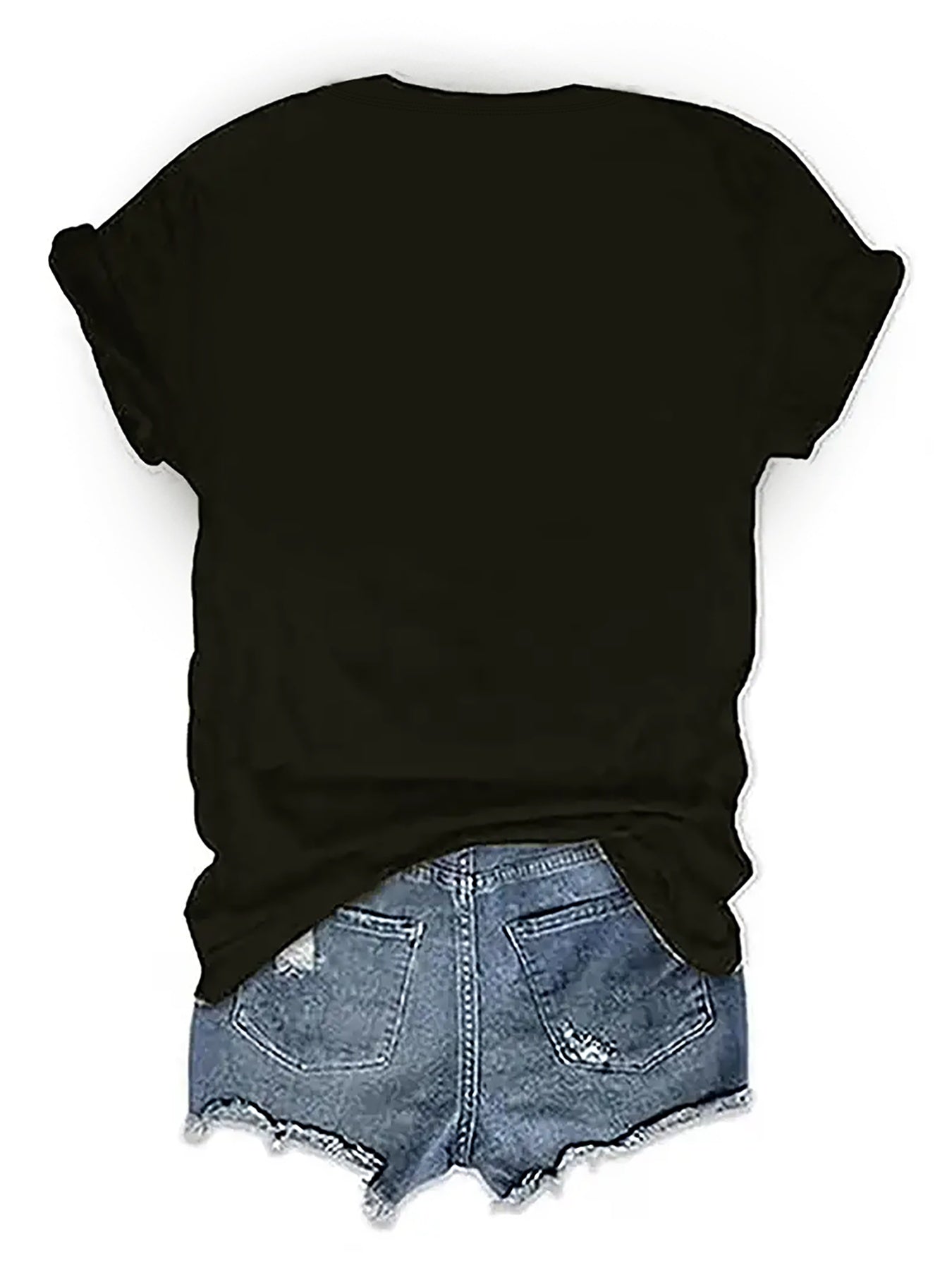 Dancing Skeletons w/ Pumpkins Halloween Women's Stretchy Tee