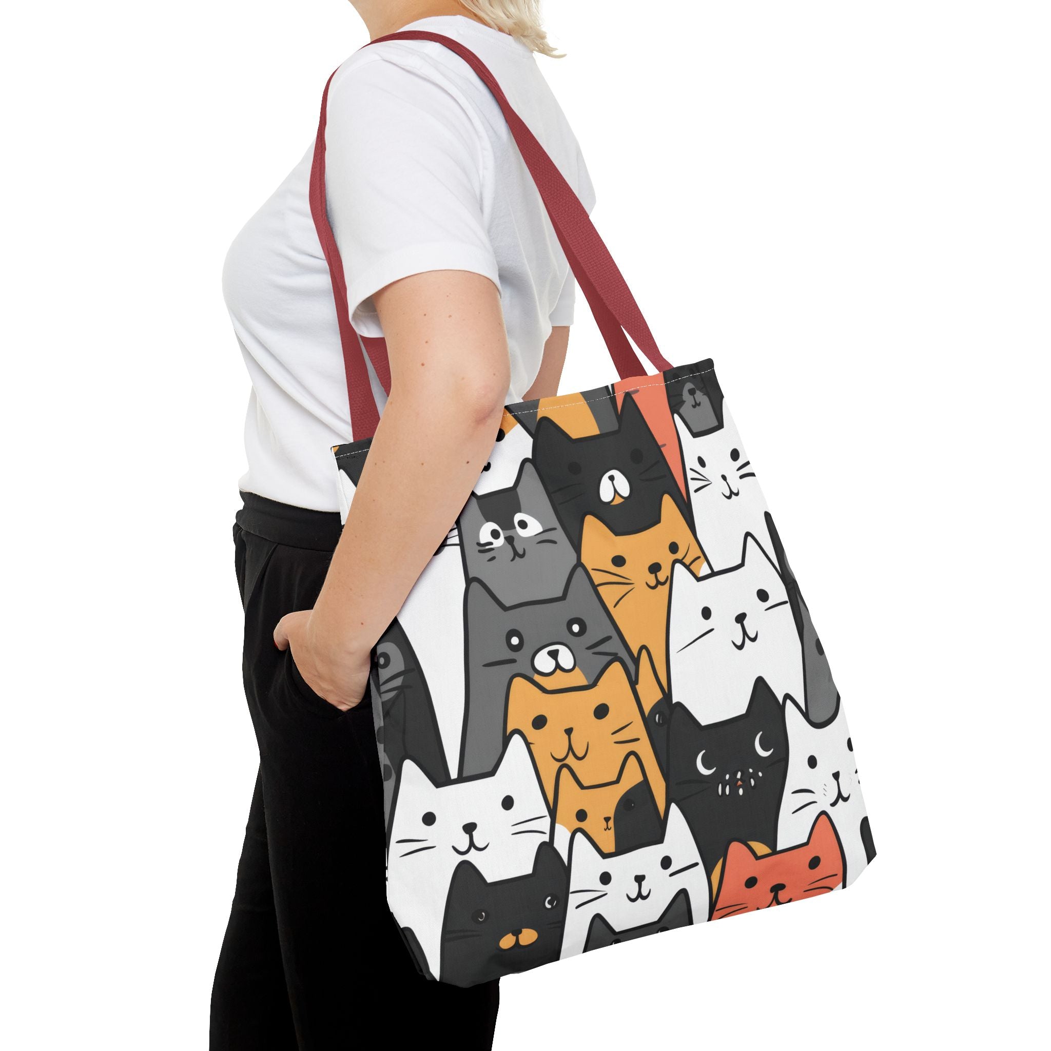 Cat Face Tote Bag, 3 Sizes