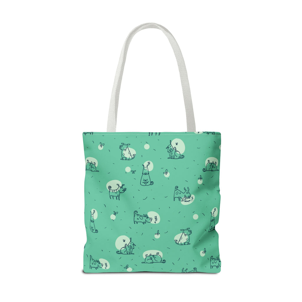 Cute Dog Print Tote Bag, 3 Sizes