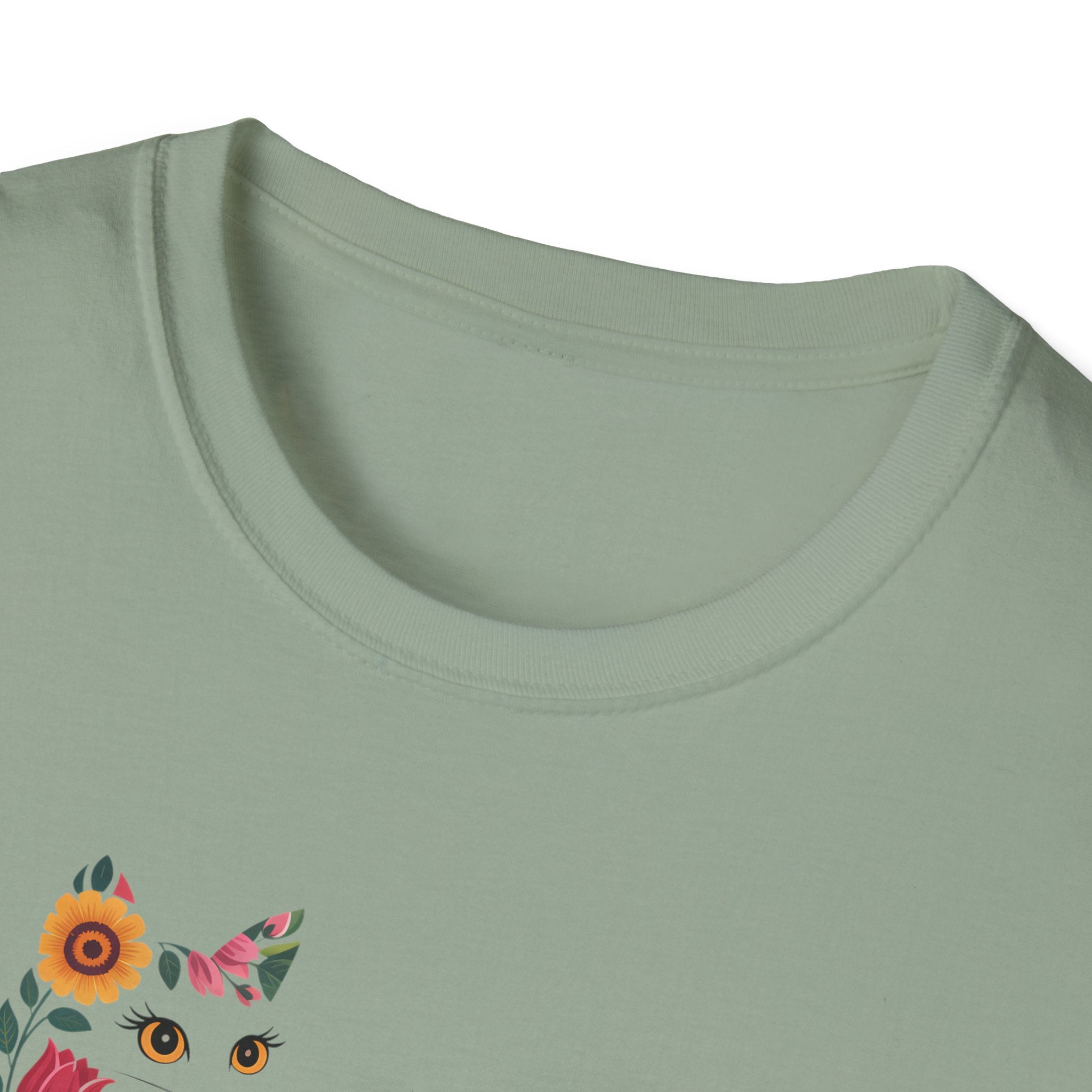Personalized Boho Floral Cat Tee — Cat Lovers T-Shirt