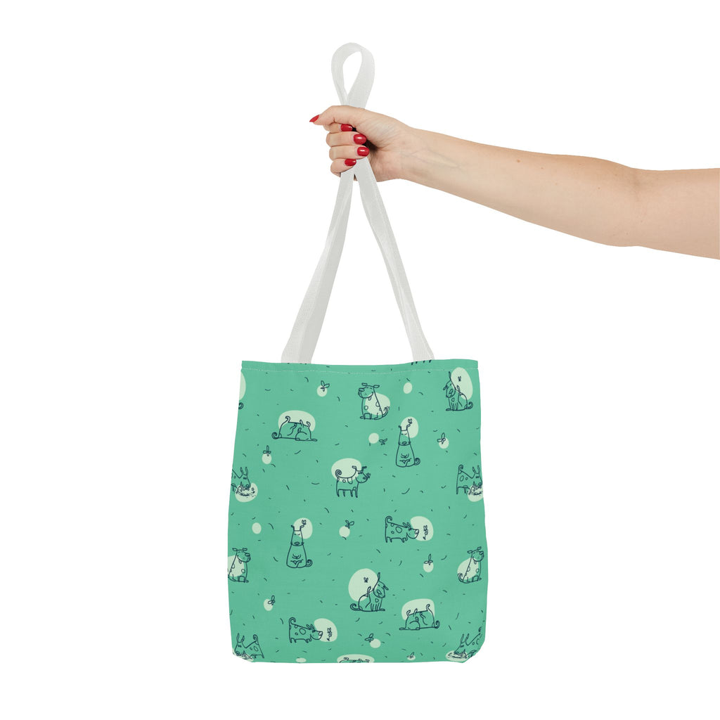 Cute Dog Print Tote Bag, 3 Sizes