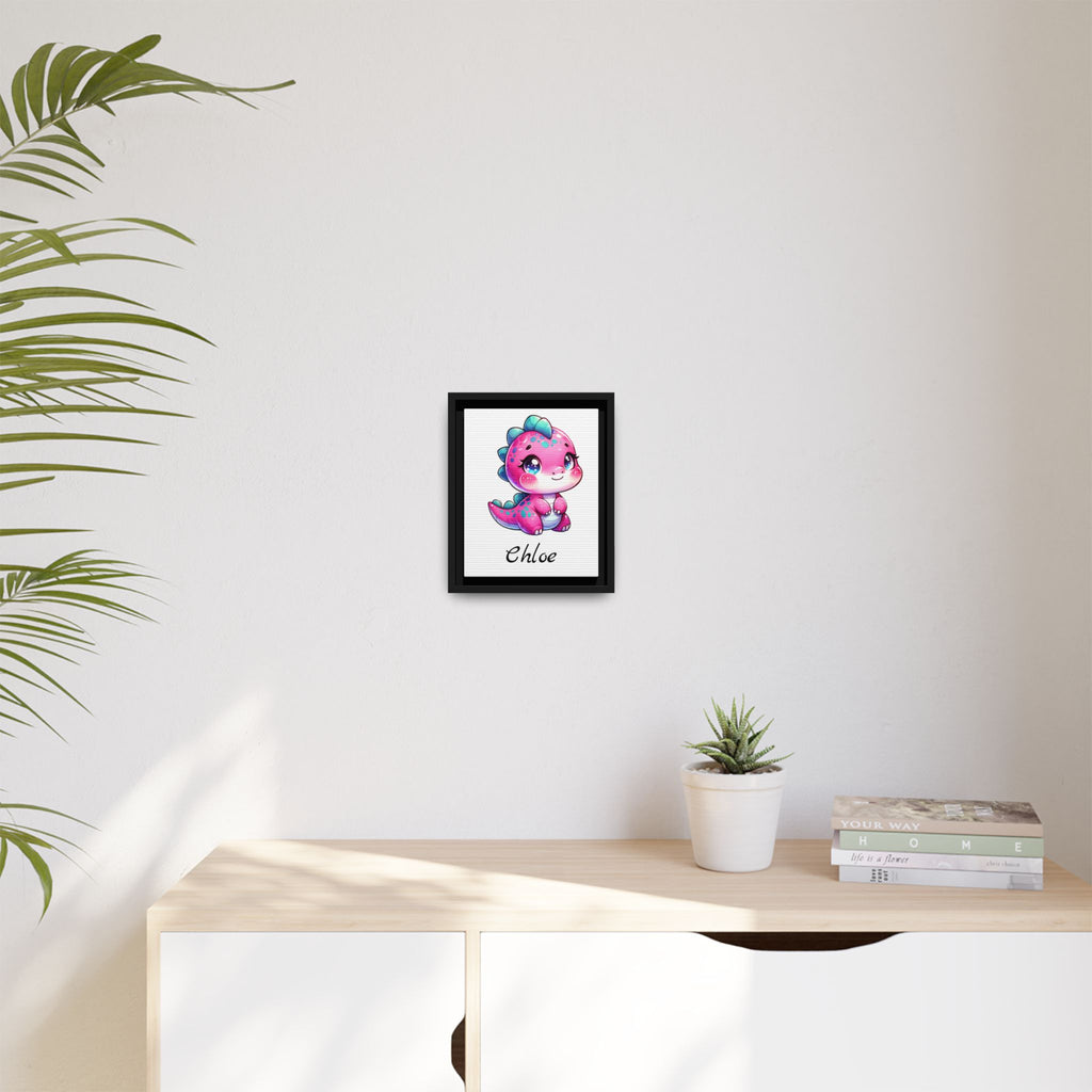 Personalized Pink Baby Dinosaur, Girl's Bedroom Decor, Great Gift Idea, Personalized Wall Decor