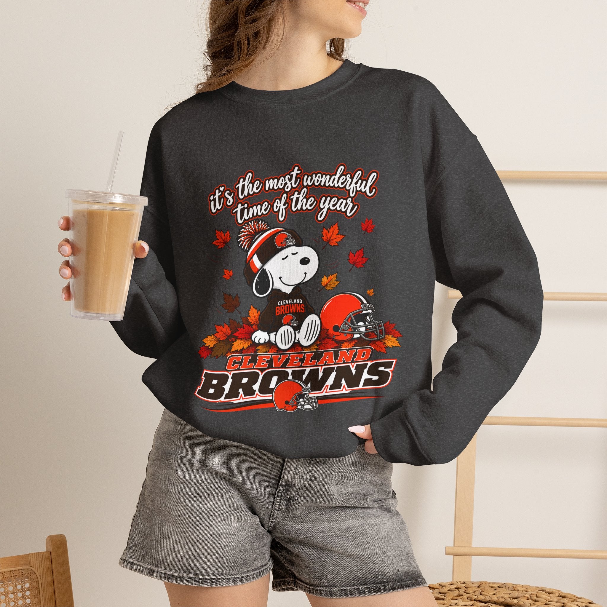 Cleveland Browns Fall Snoopy “It’s the Most Wonderful Time of the Year” Sweatshirt