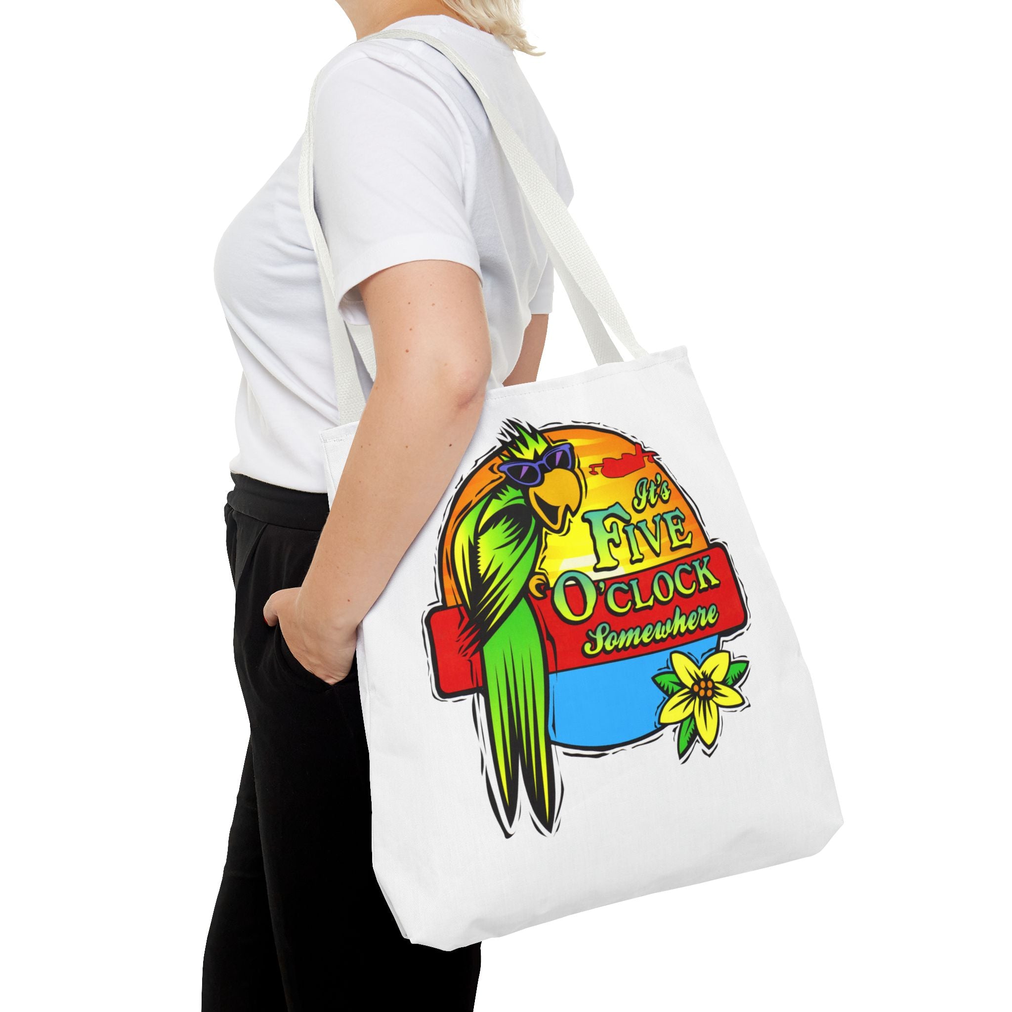 It's Five O'Clock Somewhere Tote Bag, Jimmy Buffett Tote Bag, 3 Sizes