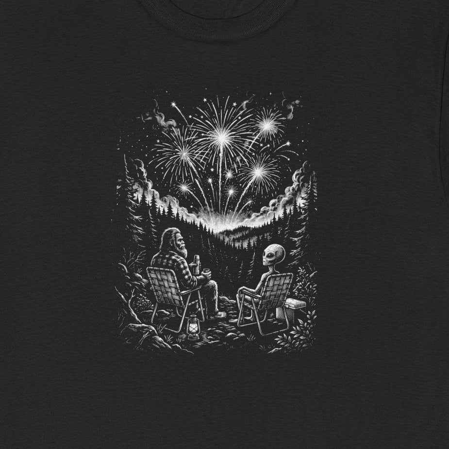 Alien & Bigfoot Independence Day Graphic Tee, Unisex 4th of July Tee