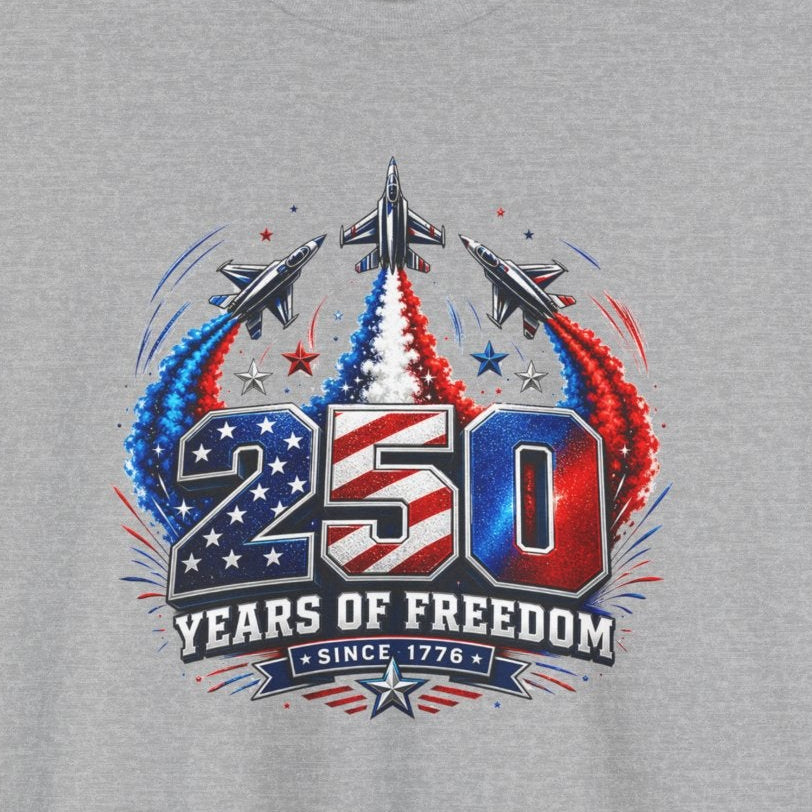 250 Years of Freedom T-Shirt — Men's Patriotic July 4th Tee