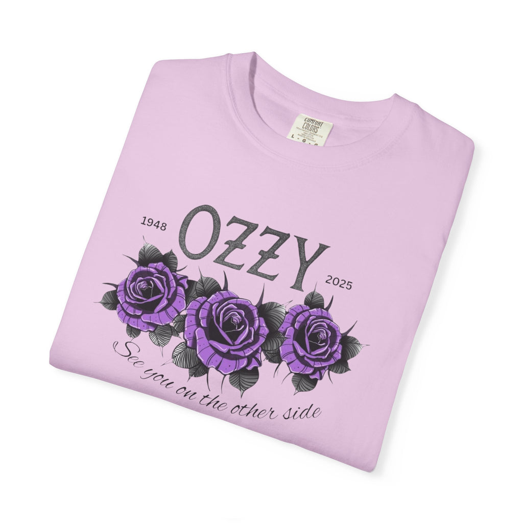 Vintage OZZY Floral T-Shirt, Memorial Blk Sabbath Music Lover Tee, Custom Artistic Graphic, Casual Wear