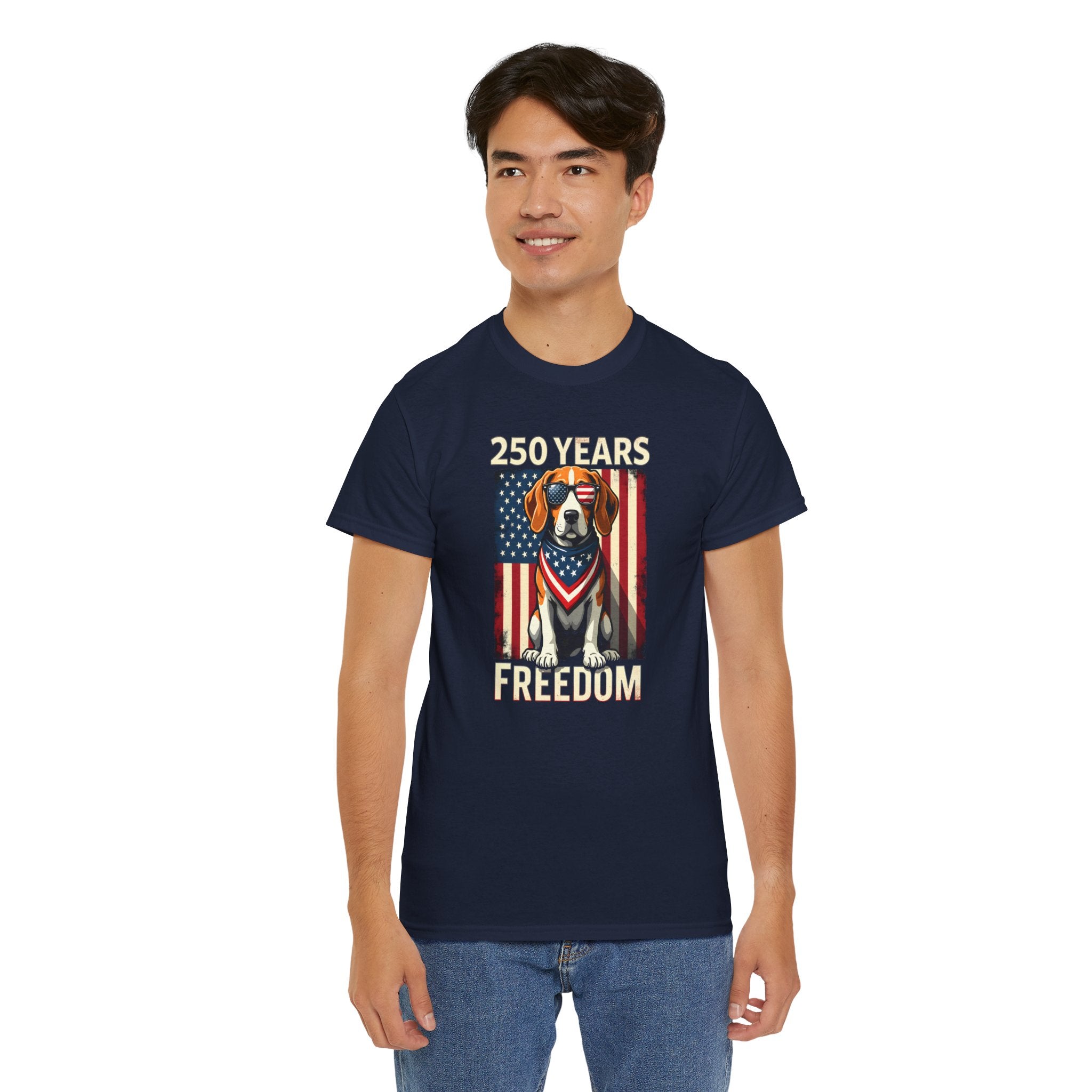 Beagle 250 Years Flag T-Shirt — Patriotic July 4th Tee