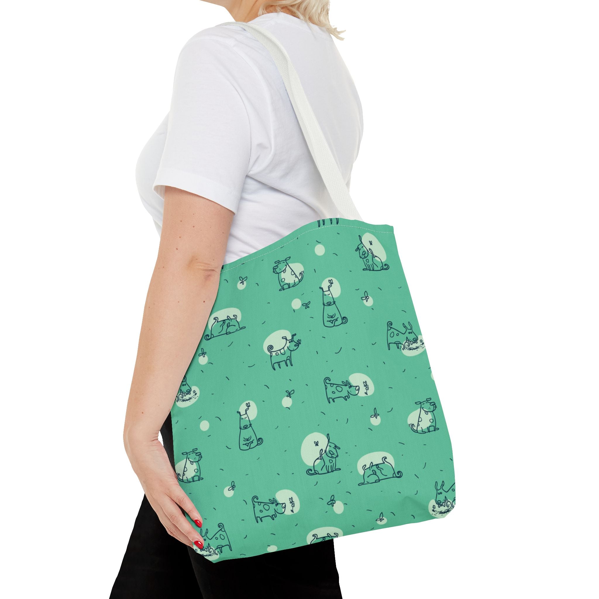 Cute Dog Print Tote Bag, 3 Sizes