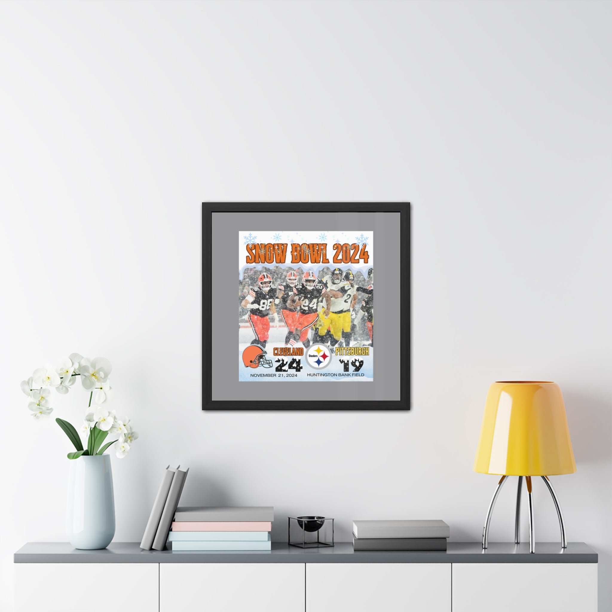 Cleveland Snow Bowl 2024 Limited Edition Wall Art Framed Poster 16 X 16, 24 X 24