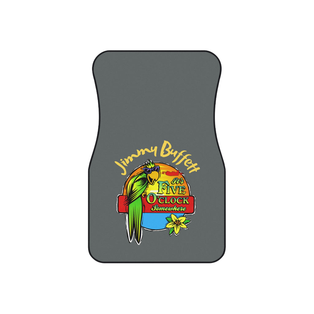 It's Five O'Clock Somewhere Jimmy Buffett,  Car Mats (Set of 4) Gray