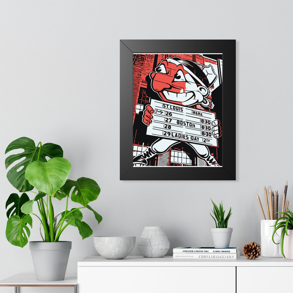 Retro Cleveland Indians Framed Wall Art