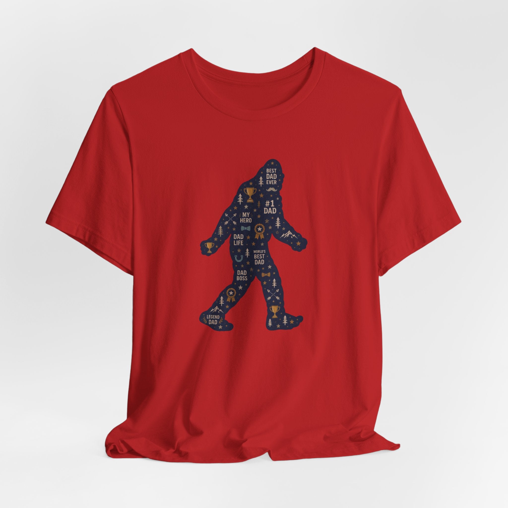 Best Dad Bigfoot Silhouette T-Shirt — Father’s Day Bigfoot Tee
