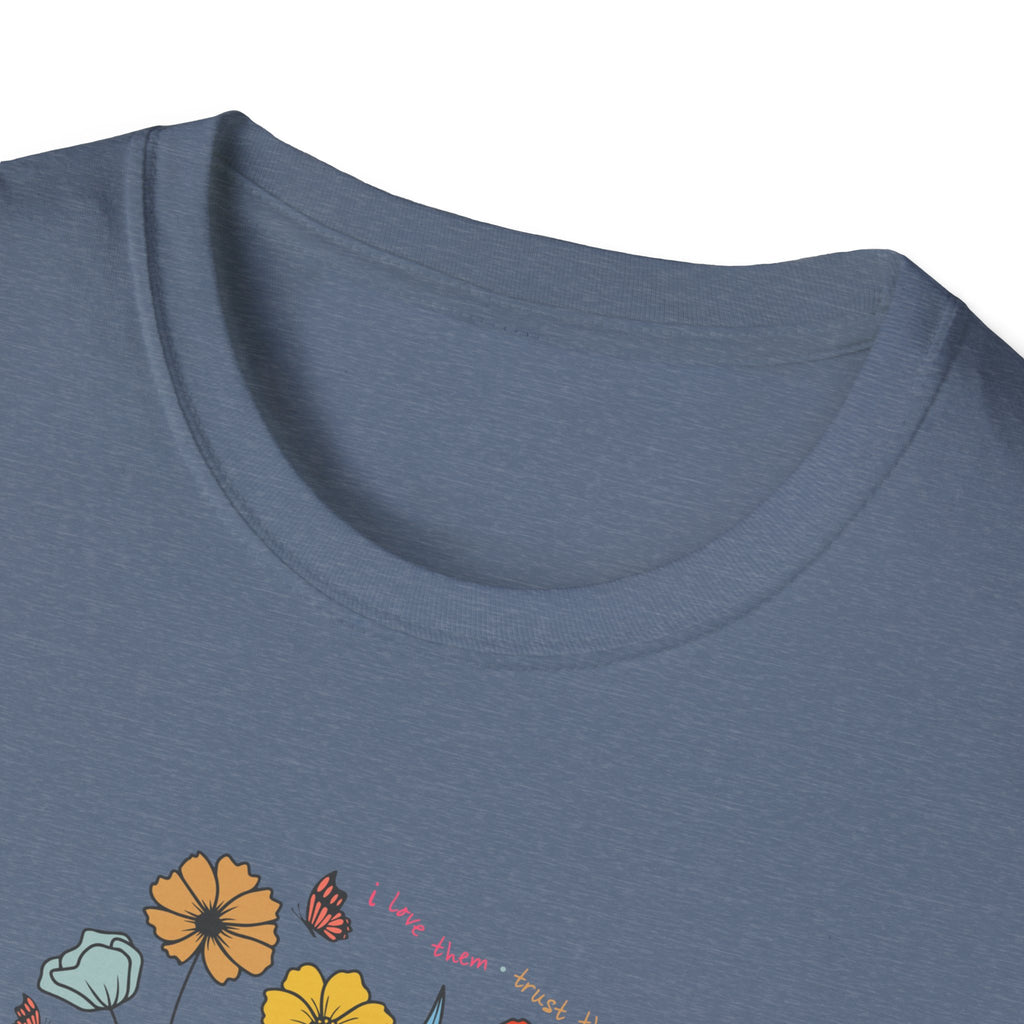 Floral Dog Mom T-Shirt, Cute Pet Lover Tee, Unisex Softstyle T-Shirt, Gifts for Dog Moms, Animal Lover Apparel