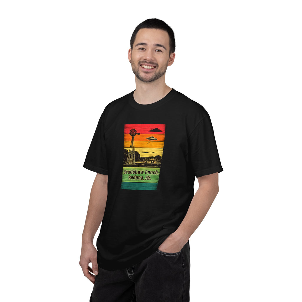 Bradshaw Ranch Sedona AZ Sunset T-shirt, Windmill Desert Design, Men's & Women's