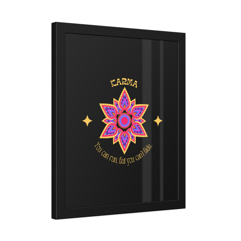 KARMA, You can run, but you cant hide, Framed Wall Art
