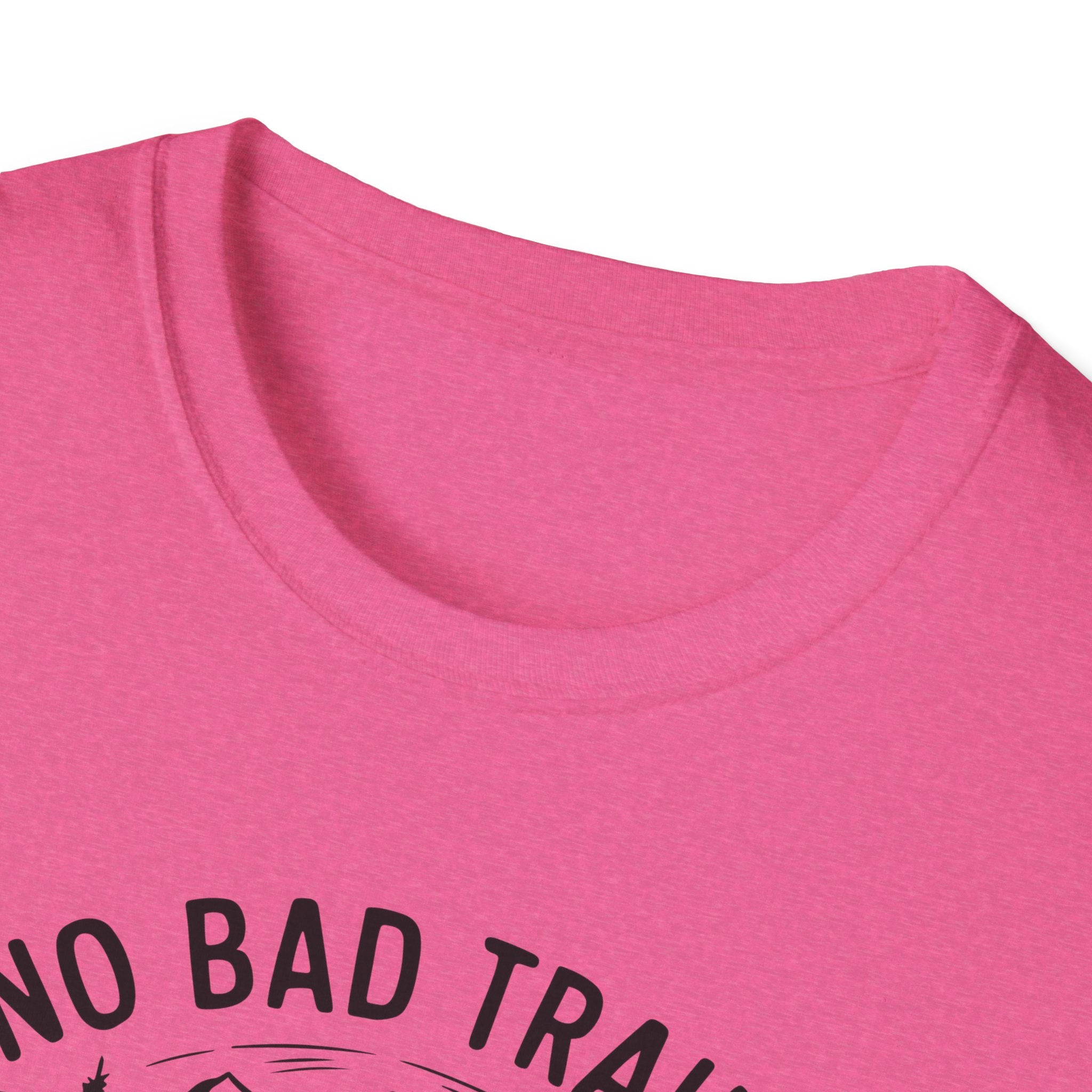 Funny Outdoor Adventure Unisex T-Shirt | No Bad Trails Just Bad Knees | Hiking Gift, Camping Tee, Nature Lover Shirt, Funny Gift