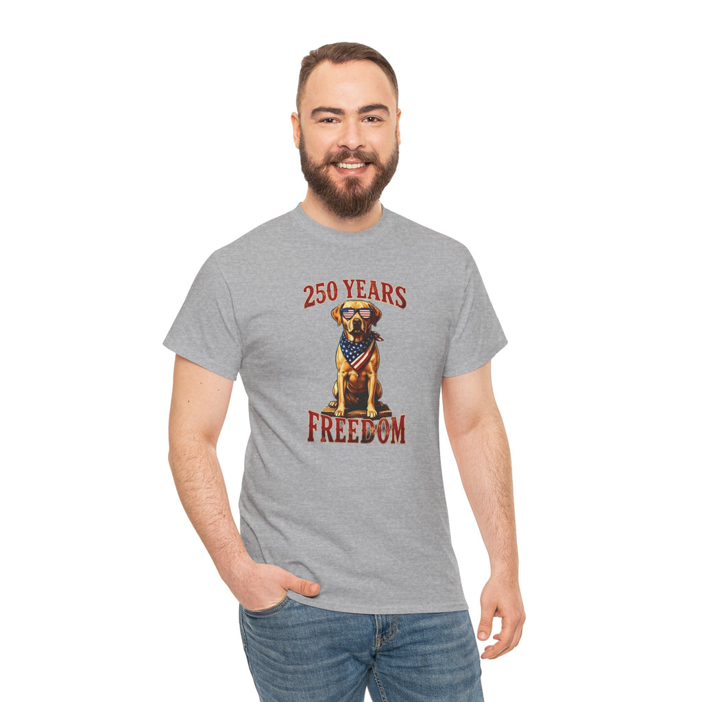 Labrador Flag Patriotic Tee — "250 Years of Freedom" Fourth of July T-Shirt