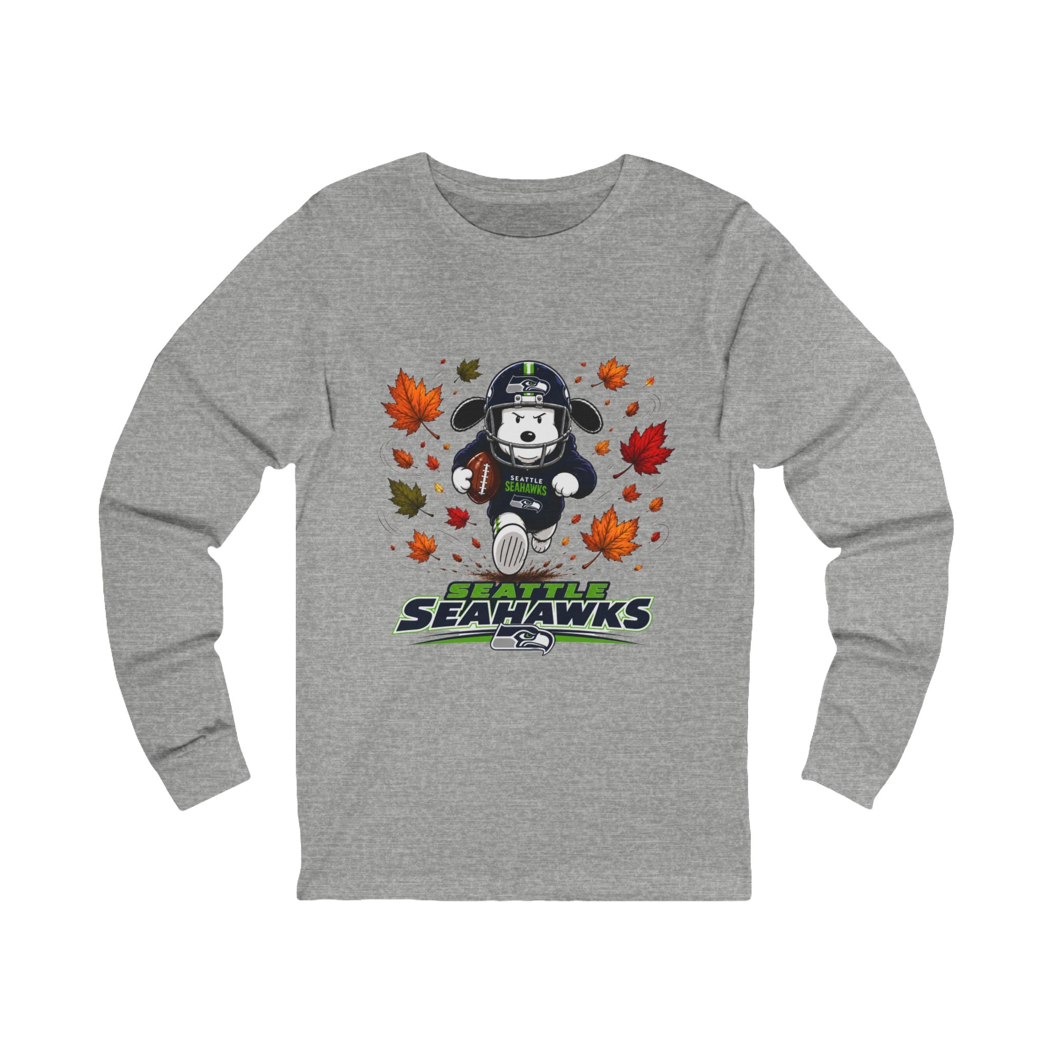 Women's Seattle Seahawks Snoopy Touchdown Fall Long Sleeve Tee