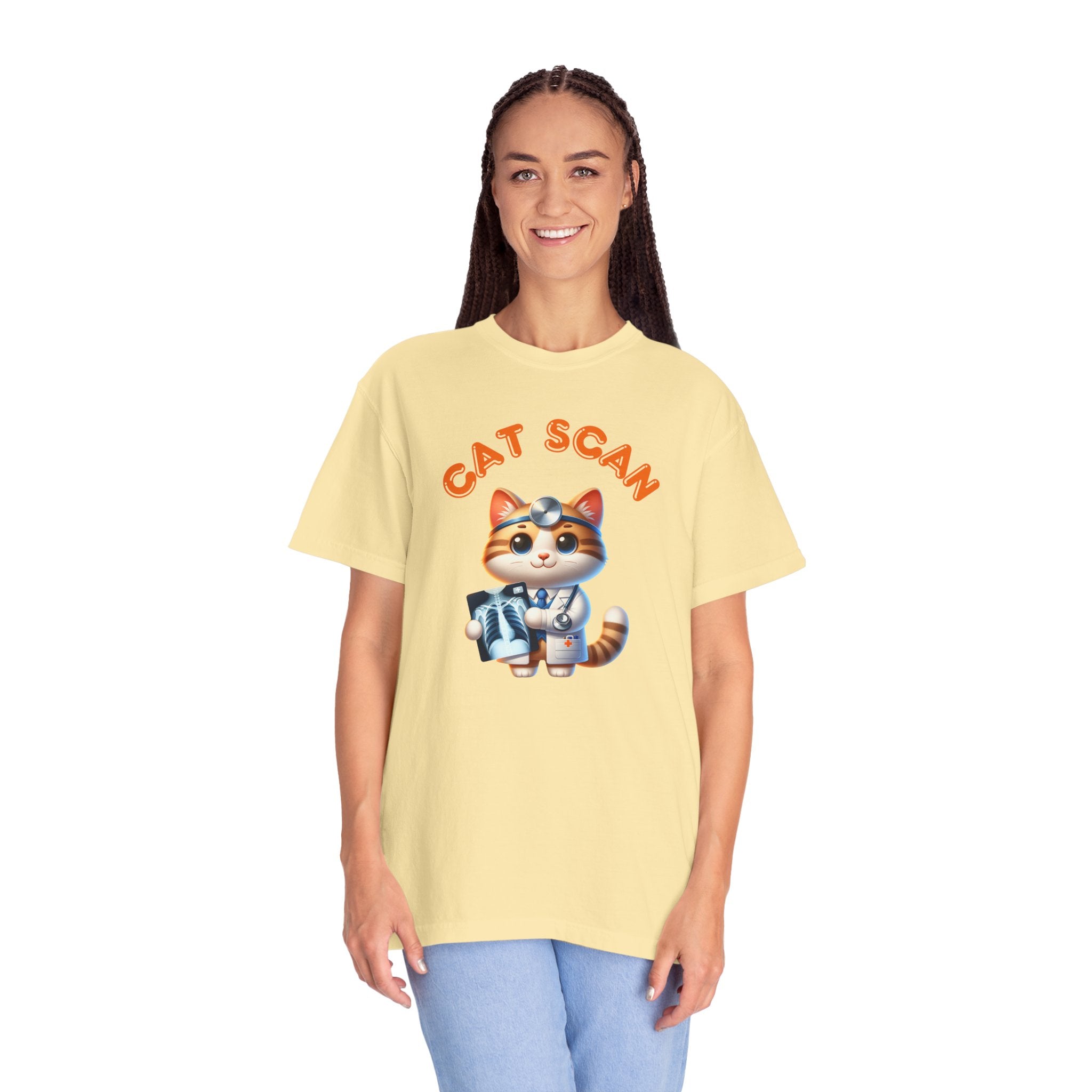 Cat Scan T-Shirt, Funny Cat Tee, Unisex Graphic Shirt, Cat Lover Gift, Animal X-Ray Tee