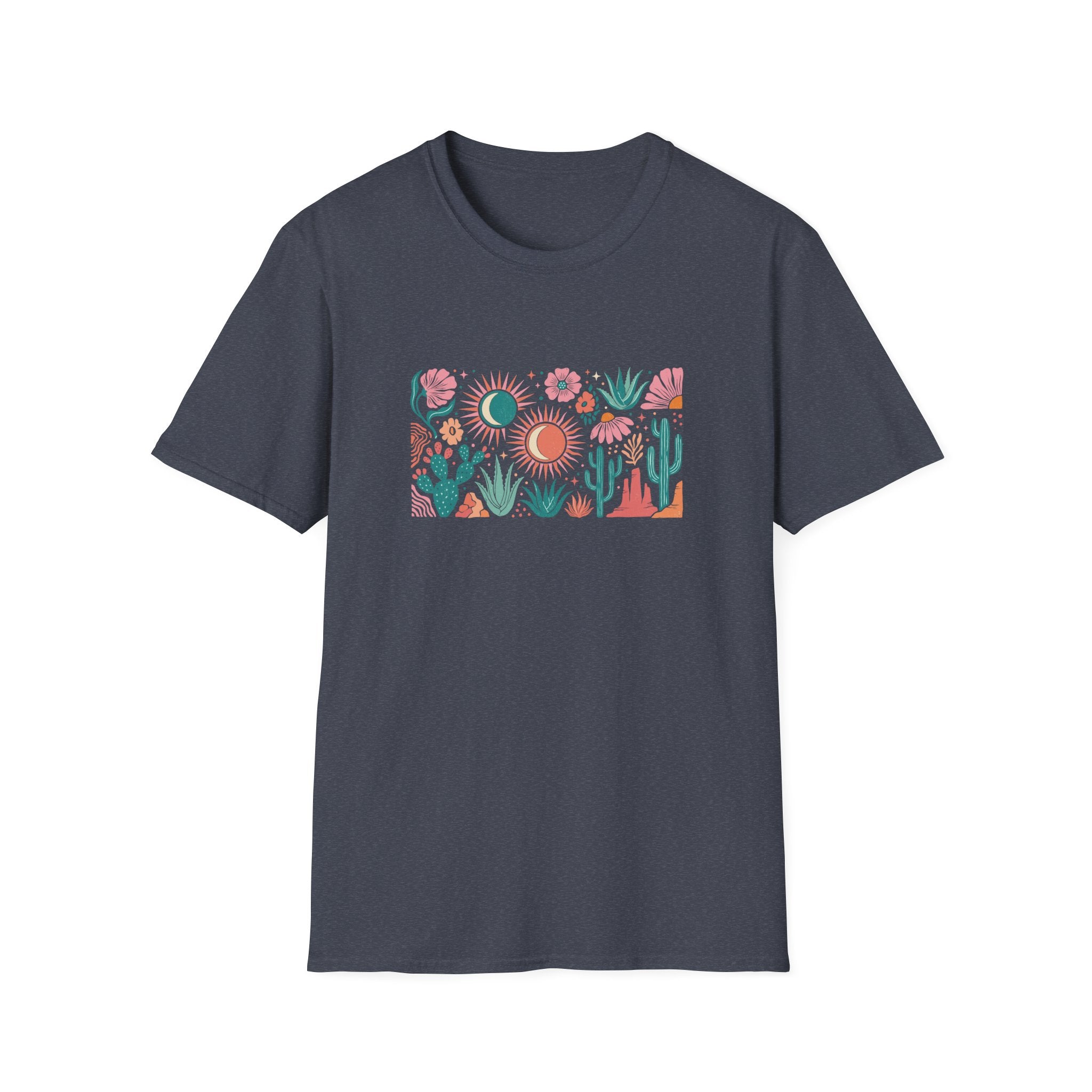 Celestial Desert Cactus T-Shirt — Night Sky Desert Graphic Tee