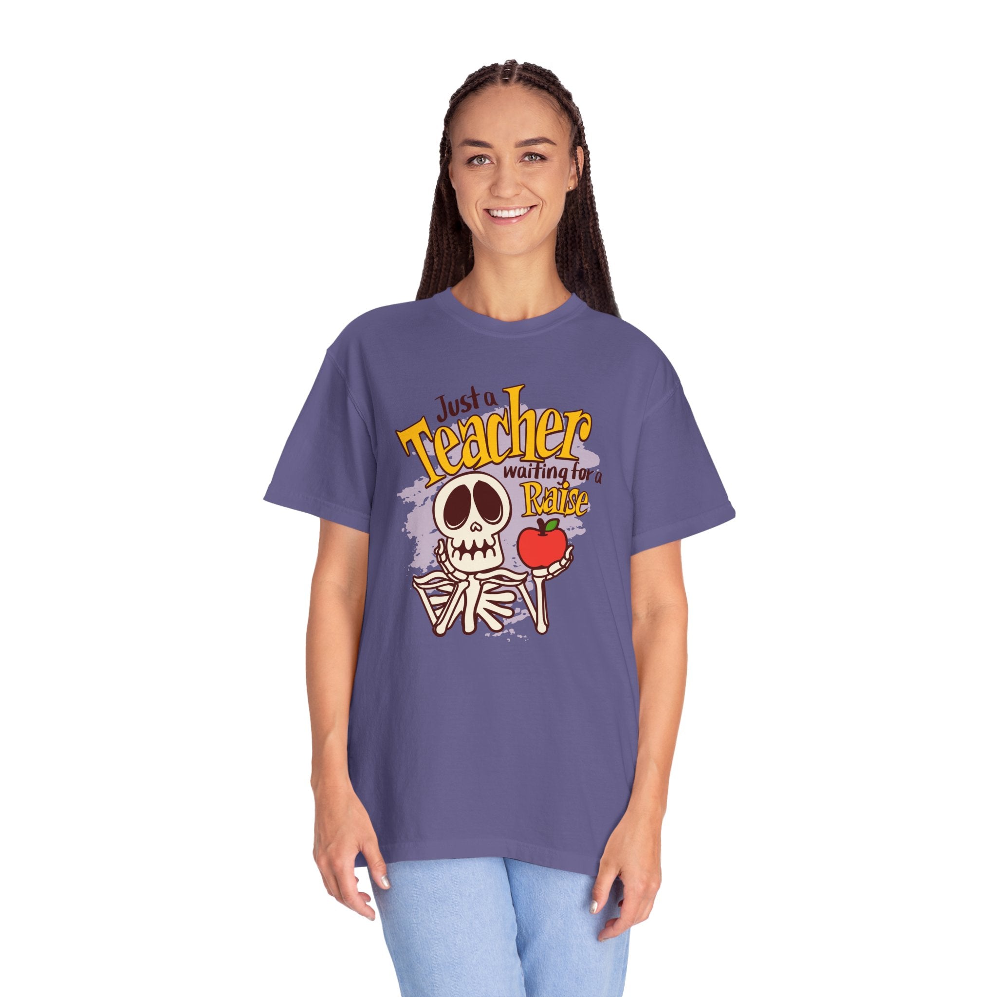 Just a Teacher Waiting for a Raise T-Shirt, Funny Teacher Halloween T-Shirt