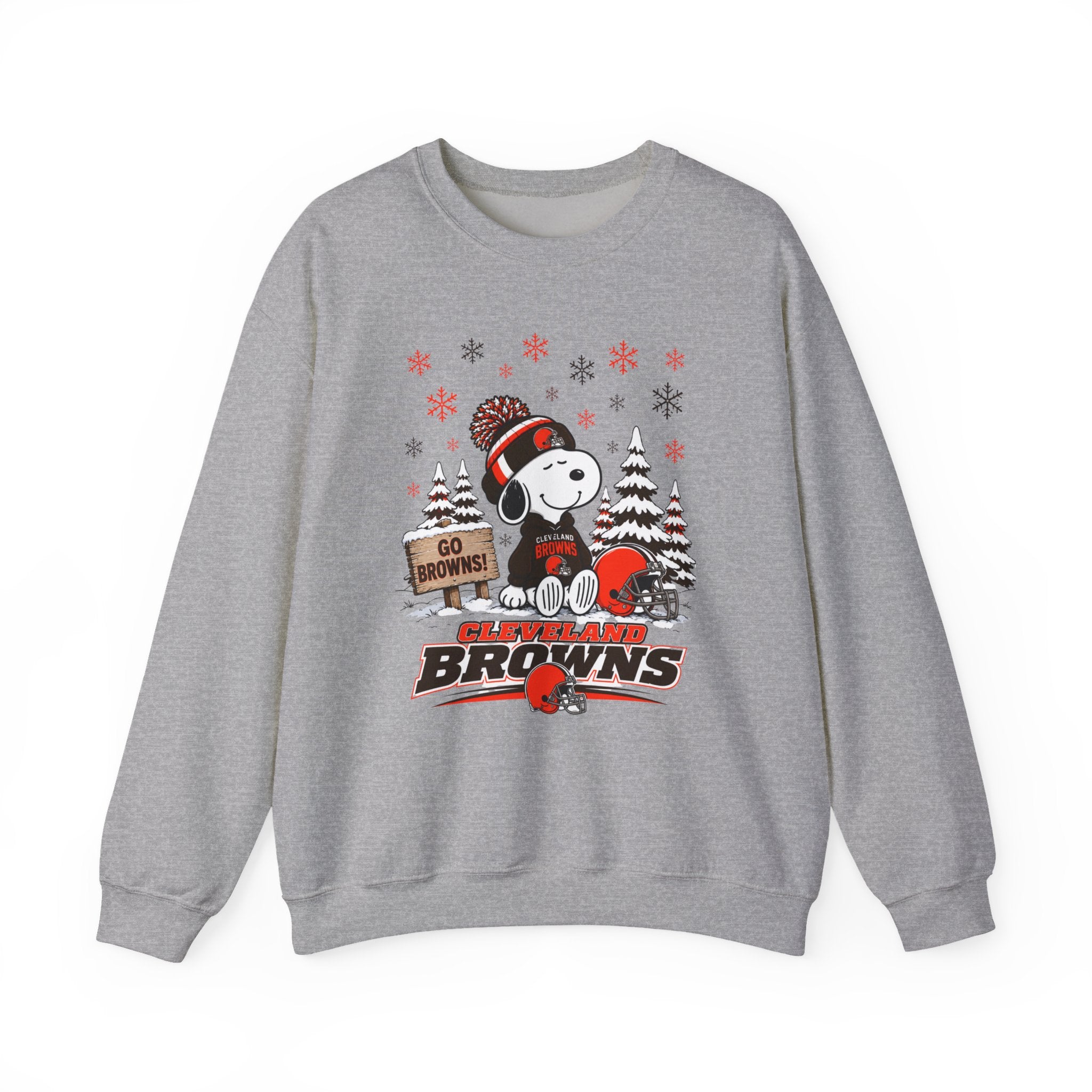 Go Browns!  Snoopy Cleveland Browns Winter Sweatshirt for Men and Women