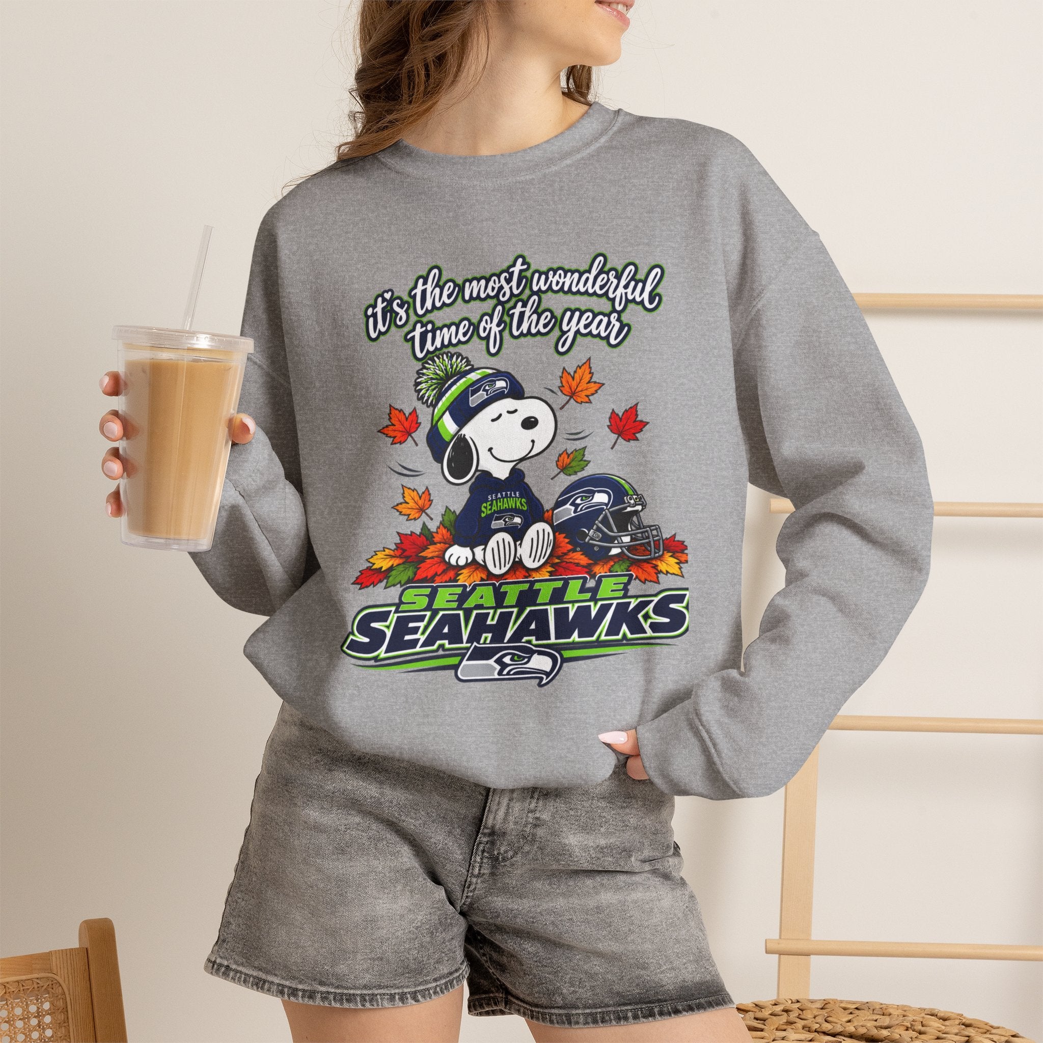 Seattle Seahawks Snoopy “It’s the Most Wonderful Time of the Year” Sweatshirt
