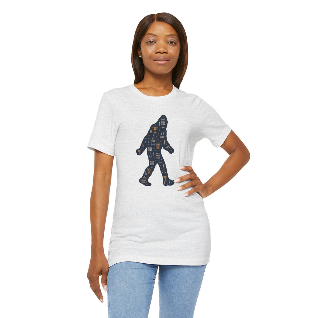 Best Dad Bigfoot Silhouette T-Shirt — Father’s Day Bigfoot Tee