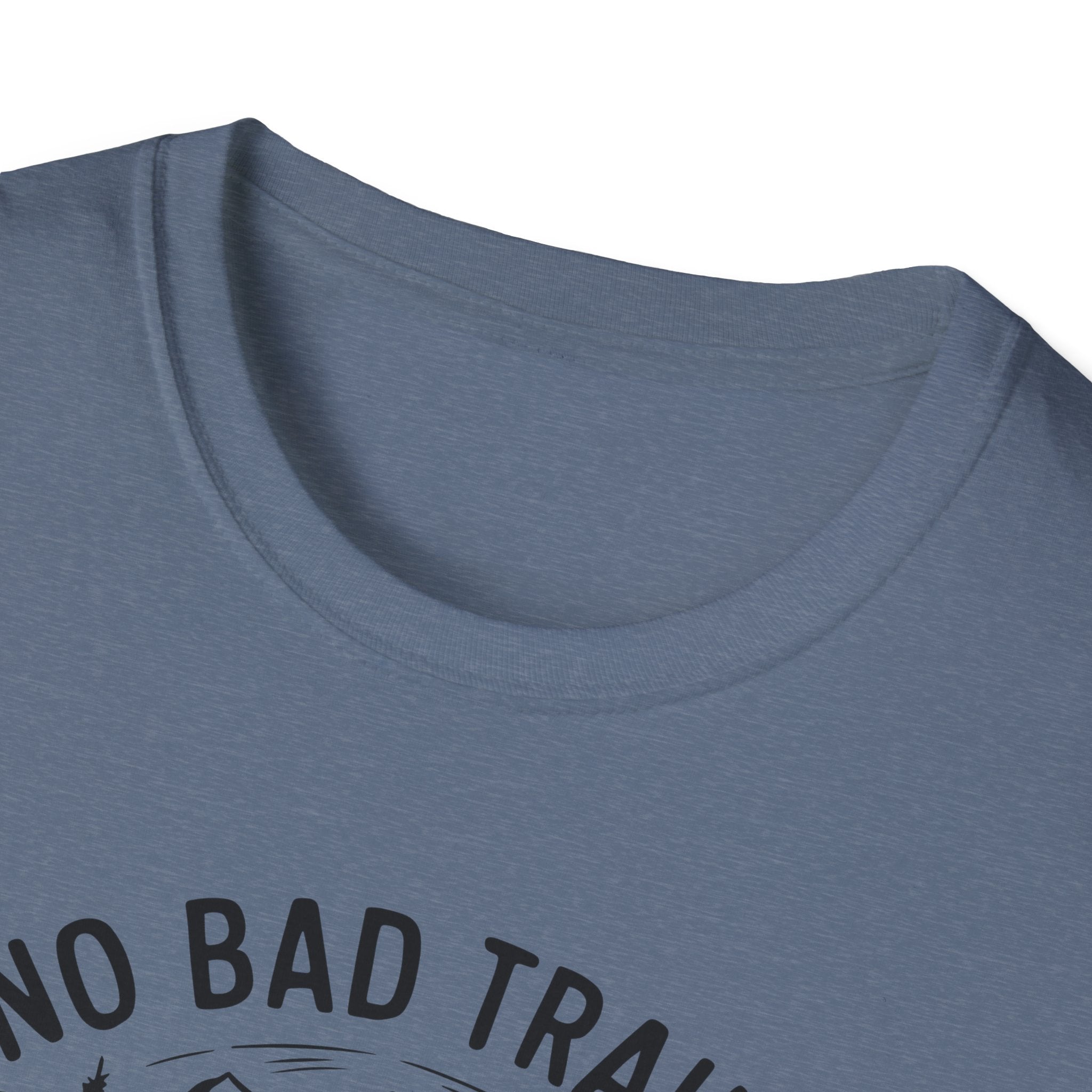 Funny Outdoor Adventure Unisex T-Shirt | No Bad Trails Just Bad Knees | Hiking Gift, Camping Tee, Nature Lover Shirt, Funny Gift