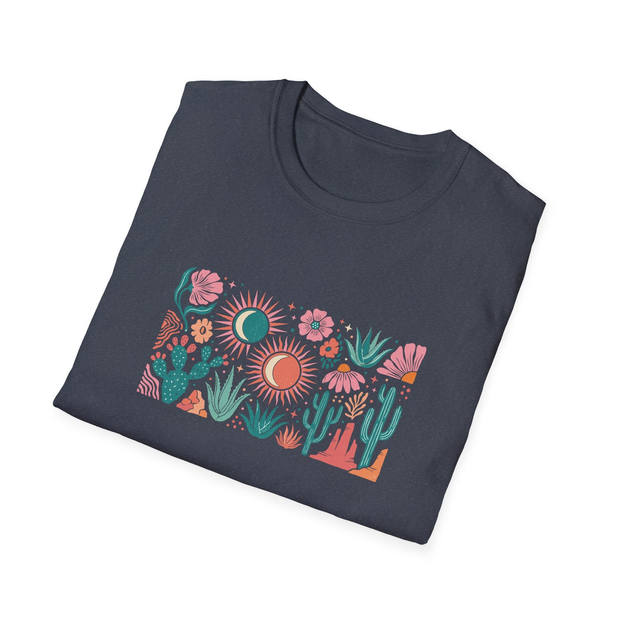 Celestial Desert Cactus T-Shirt — Night Sky Desert Graphic Tee