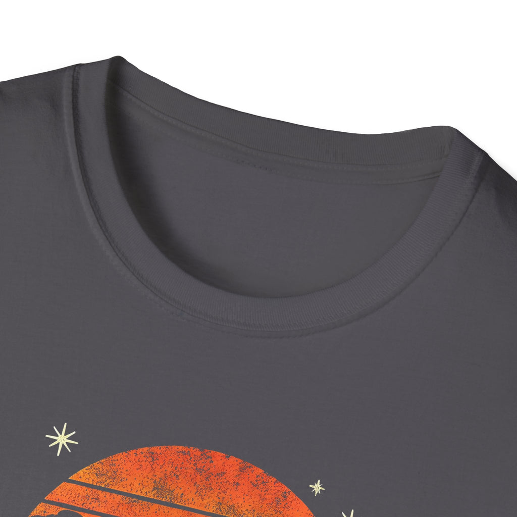 Desert UFO Sunset T-Shirt | Unisex Retro Graphic Tee, Cactus Design, Boho Style, Outdoor Adventure Shirt, Gift for Nature Lovers - Vintage