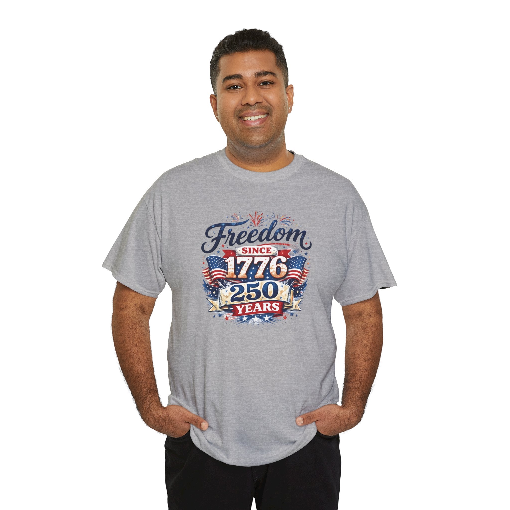 Freedom Since 1776, 250 Men's Patriotic July 4th Tee