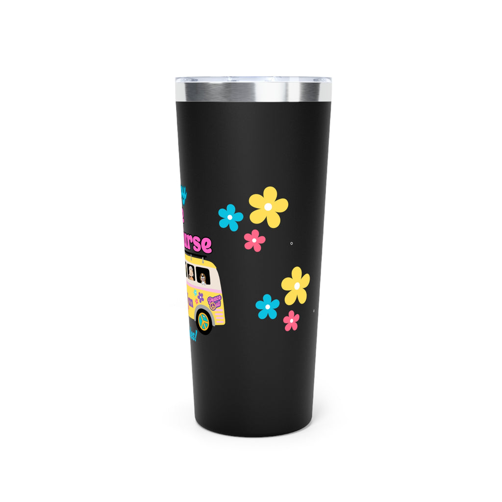 Trippy Hippie Nurse, Copper Vacuum Insulated Tumbler, 22oz