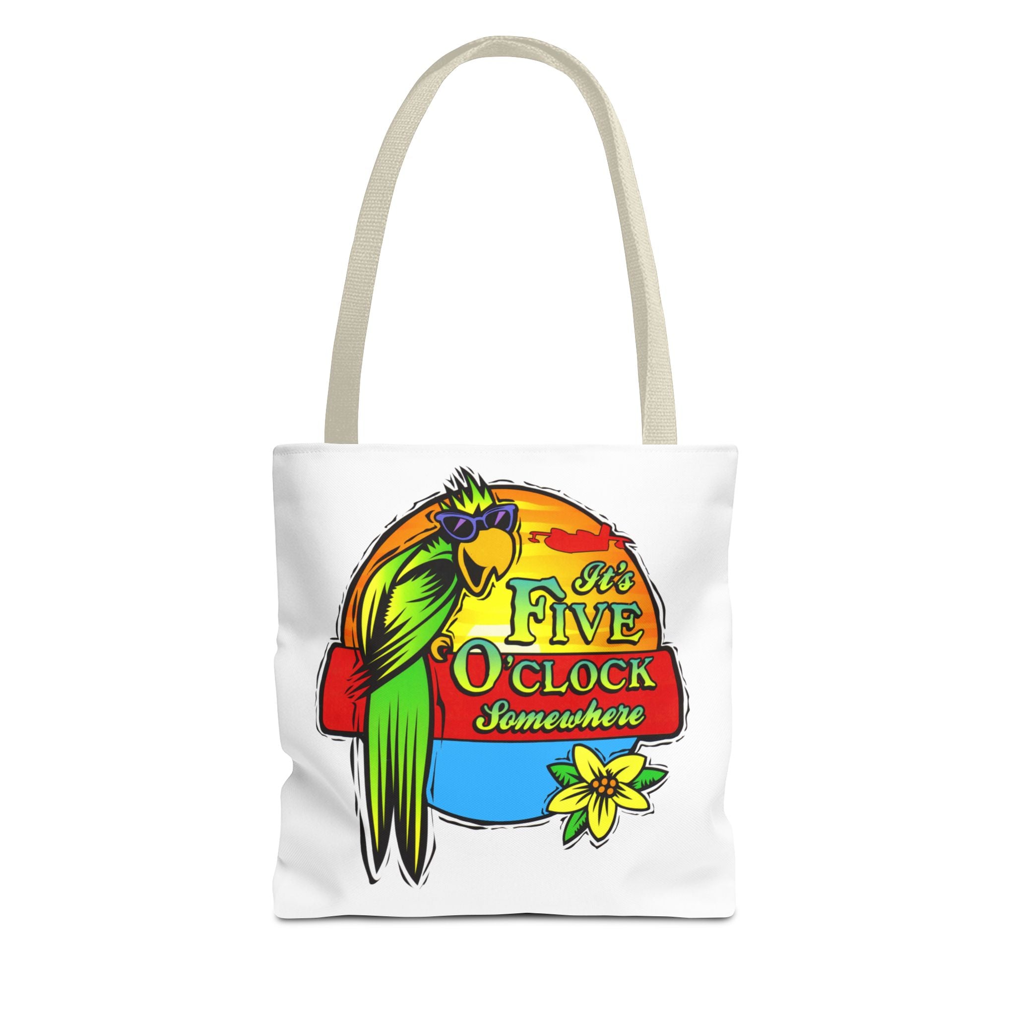 It's Five O'Clock Somewhere Tote Bag, Jimmy Buffett Tote Bag, 3 Sizes