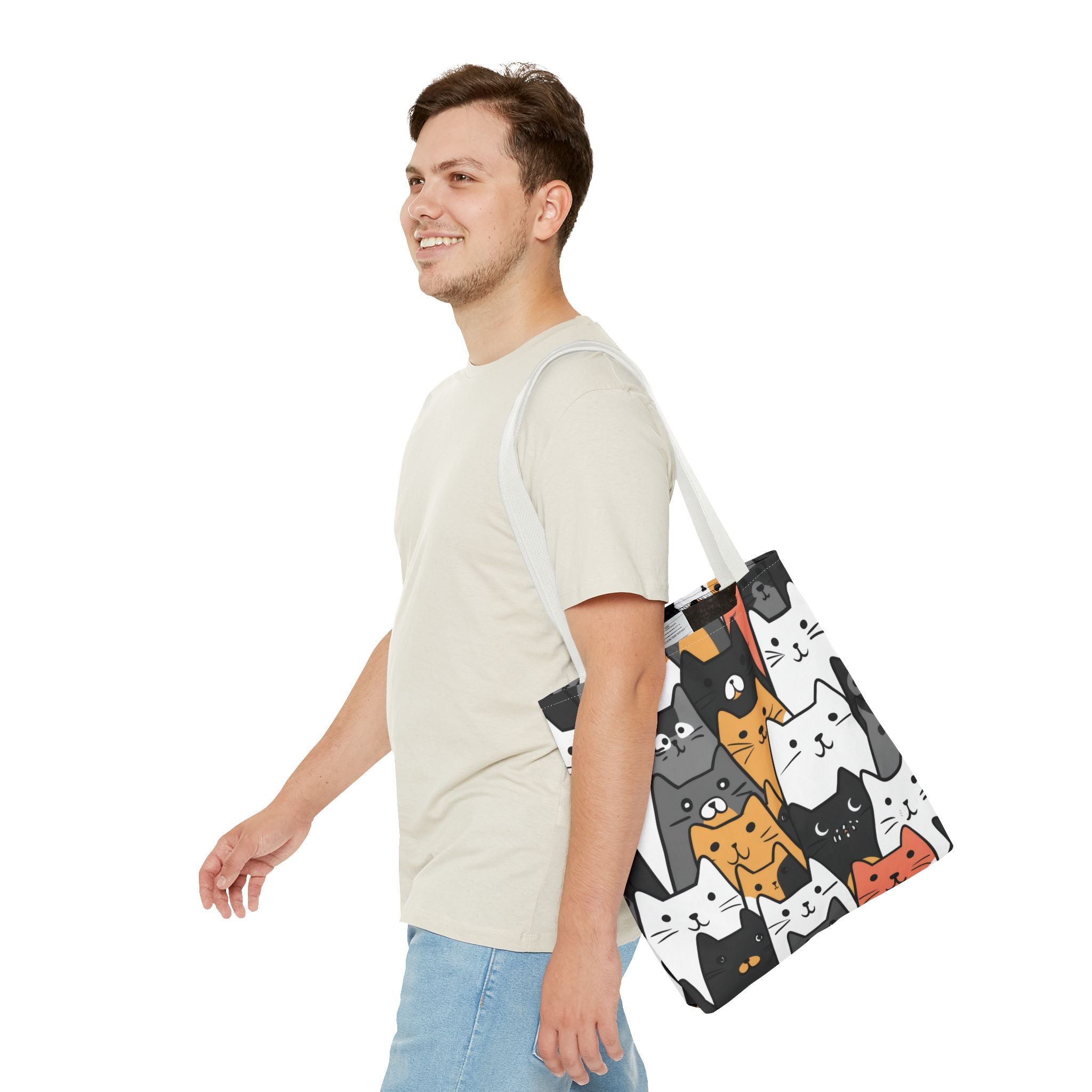 Cat Face Tote Bag, 3 Sizes