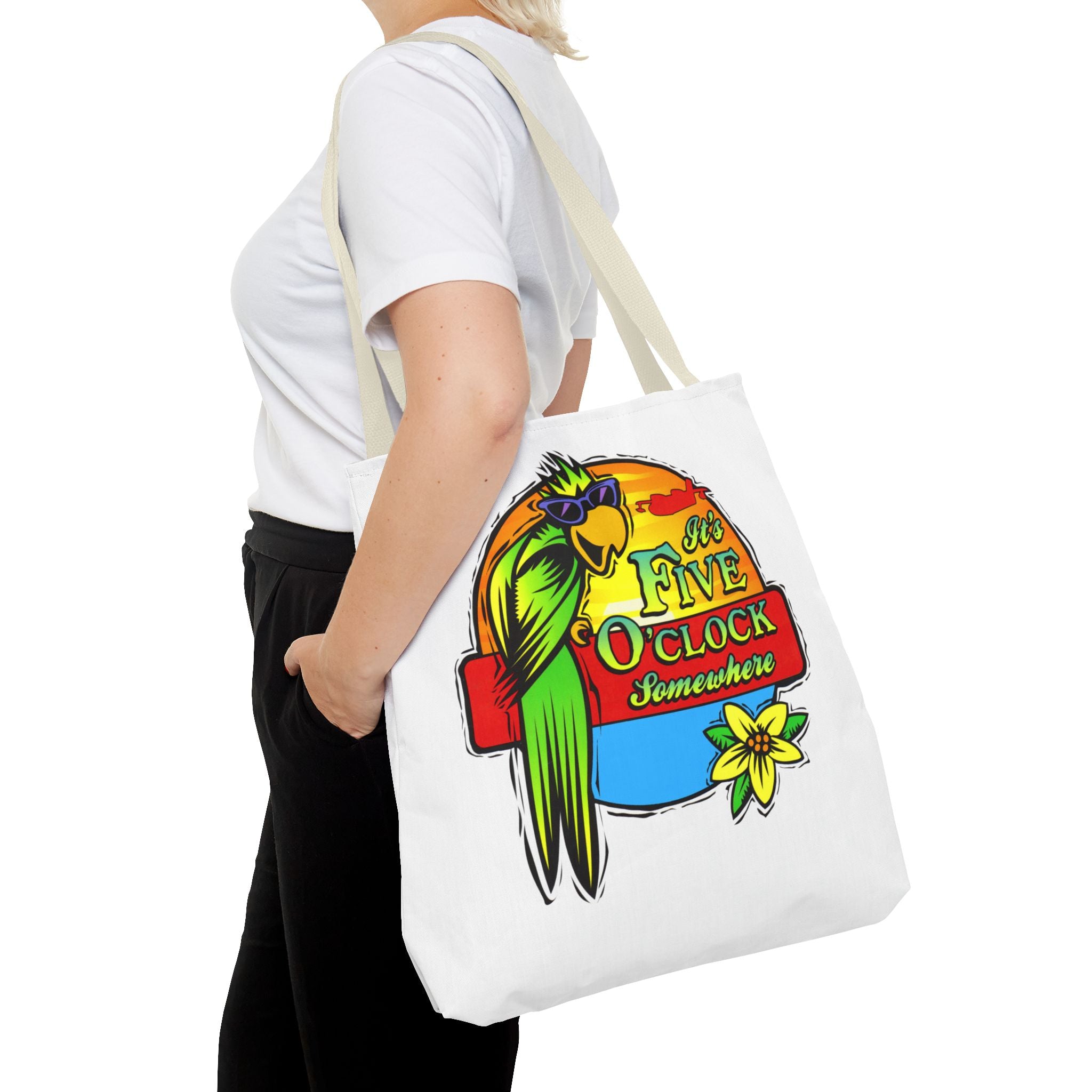 It's Five O'Clock Somewhere Tote Bag, Jimmy Buffett Tote Bag, 3 Sizes
