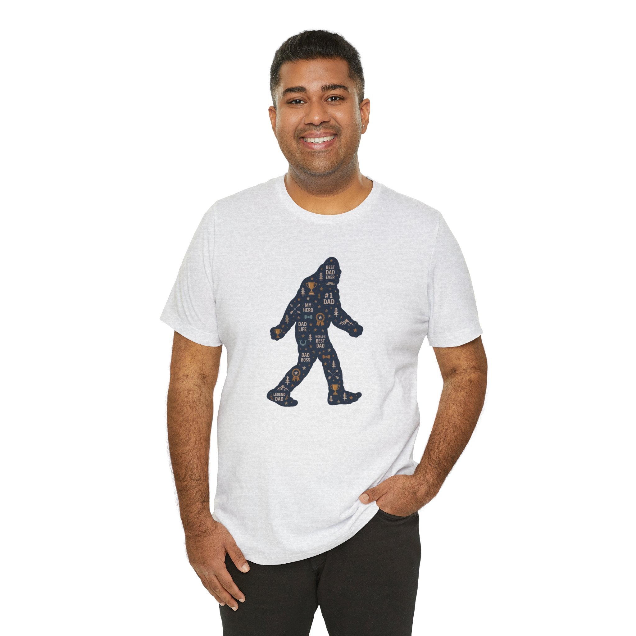 Best Dad Bigfoot Silhouette T-Shirt — Father’s Day Bigfoot Tee