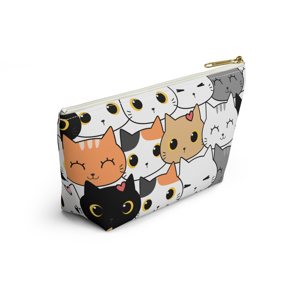 Cat Print, Travel Accessory Pouch, Make-up Bag