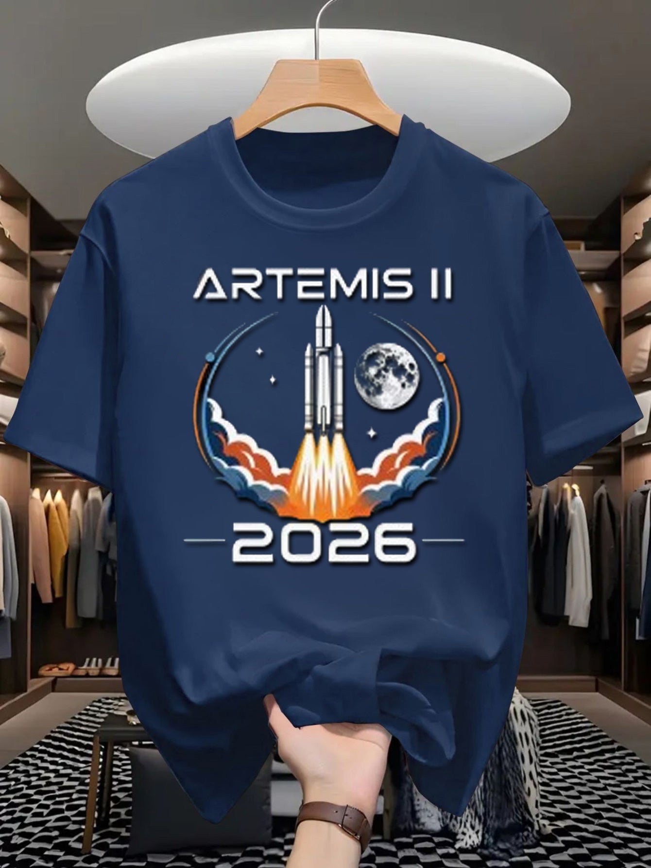 Artemis II 2026, Men's Tee, NASA Space T-Shirt