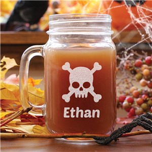 Engraved Halloween Mason Jar