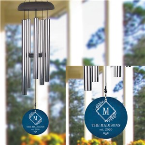 Personalized Decorative Monogram Wind Chime