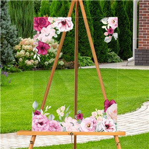 Blank with Floral Edges Acrylic Sign