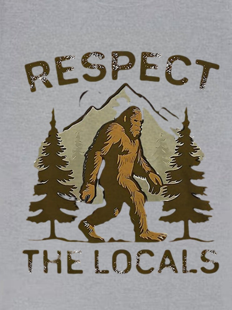 Women's Big Foot Graphic T-Shirt, Sasquatch Outdoor Tee for Women