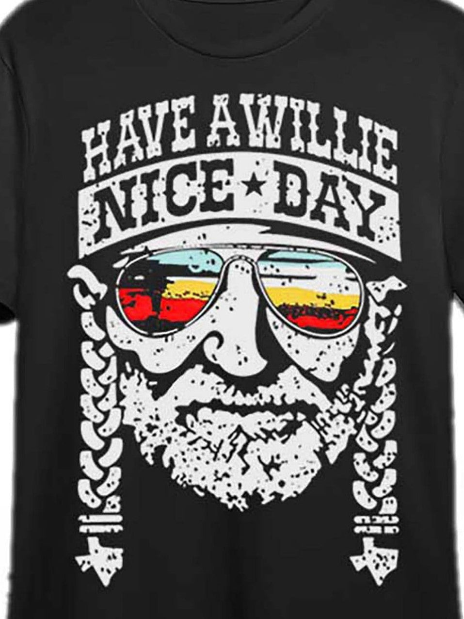 Have a nice Willie Nice Day, Willie Nelson T-Shirt, Men's Willie Nelson Tee